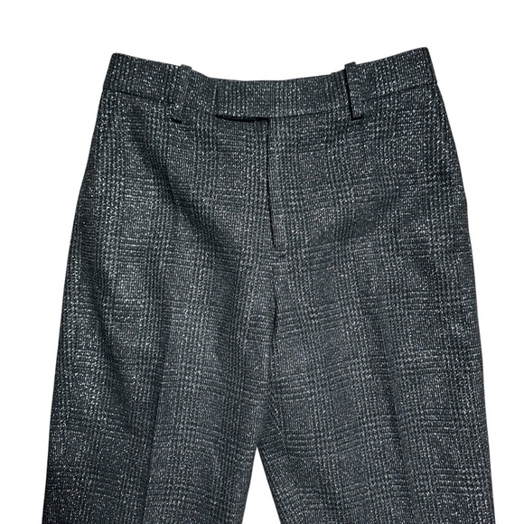 Zadig & Voltaire Black Peter Check Metallic Straight Leg Trousers EU 40 - Picture 3 of 9